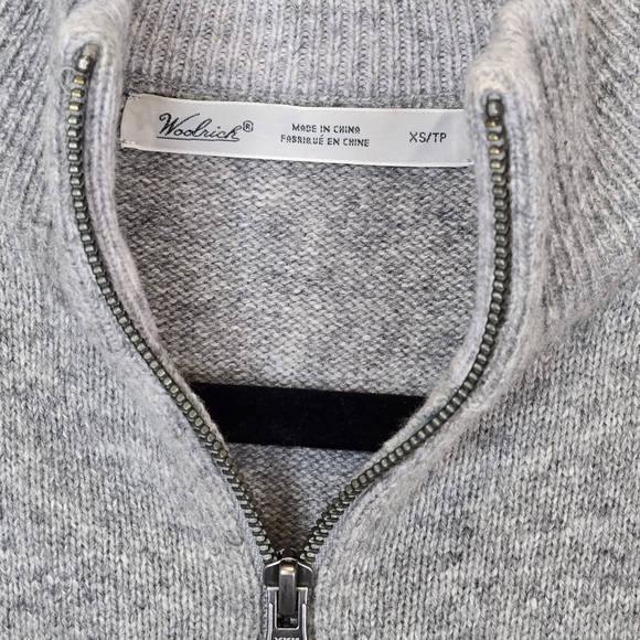 Woolrich Heather Gray Zip-Up Vest 100% Lamb's Wool - Picture 3 of 15